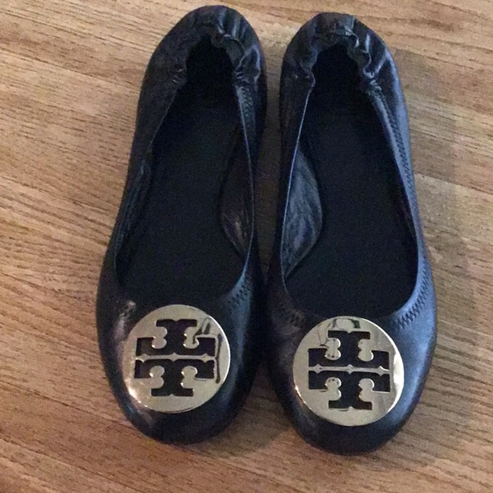 Tory Burch Black Flats Sleek Design Comfortable Fit